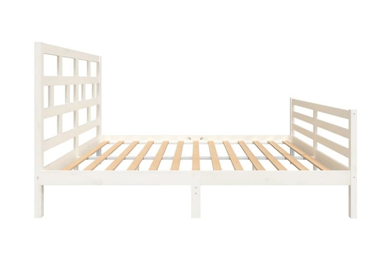 Sängram vit massivt trä 150x200 cm - Vit - Möbler - Säng - Sängram & sängstomme