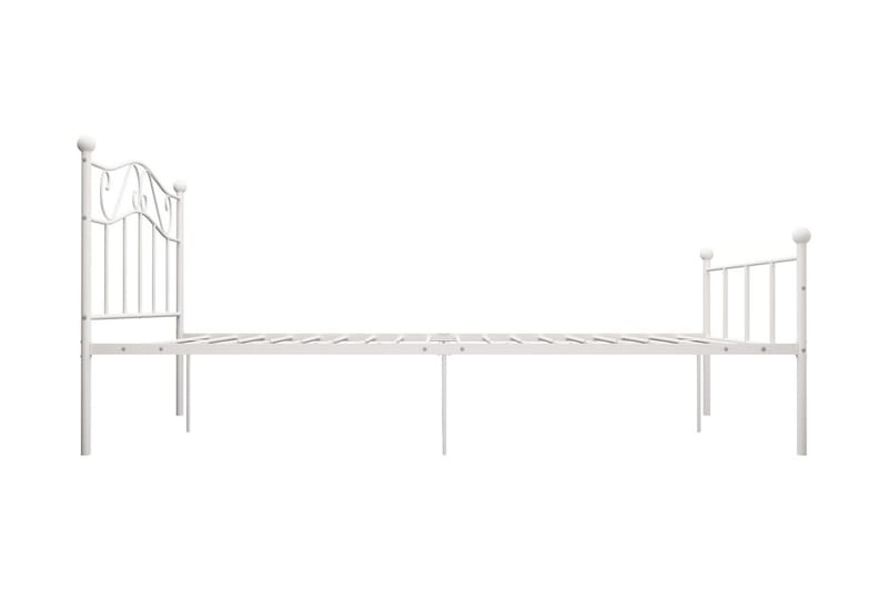 Sängram vit metall 140x200 cm - Vit - Möbler - Säng - Sängram & sängstomme