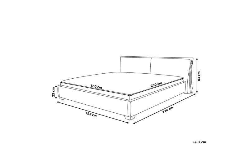 Vattensäng Paris 160|200 cm - Grå - Möbler - Säng - Vattensäng