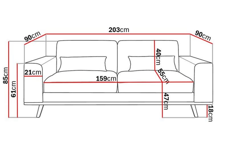 2-sits Lädersoffa Haga - Brun - Möbler - Soffa - 2 sits soffa