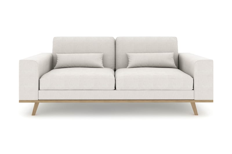 2-sits Linnesoffa Haga - Beige - Skinnsoffa - 3 sits soffa - Sammetssoffa - 2 sits soffa - 4 sits soffa - Soffa