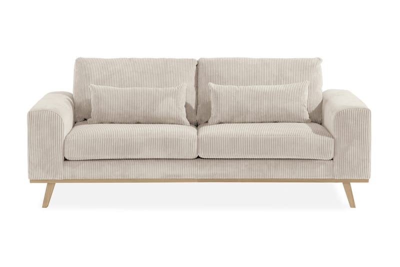 2-sits Manchestersoffa Haga - Beige - Möbler - Soffa - 2 sits soffa