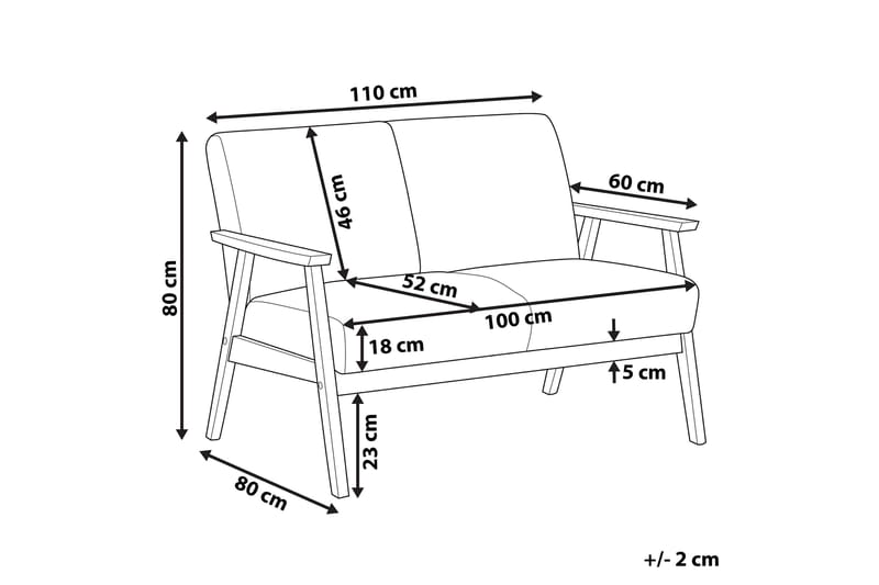 2-sits Soffa Atterup - Brun - Möbler - Soffa - 2 sits soffa