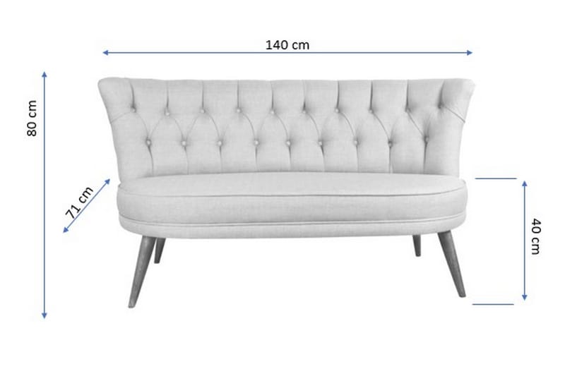 2-Sits Soffa Meecham - Röd - Möbler - Soffa - 2 sits soffa