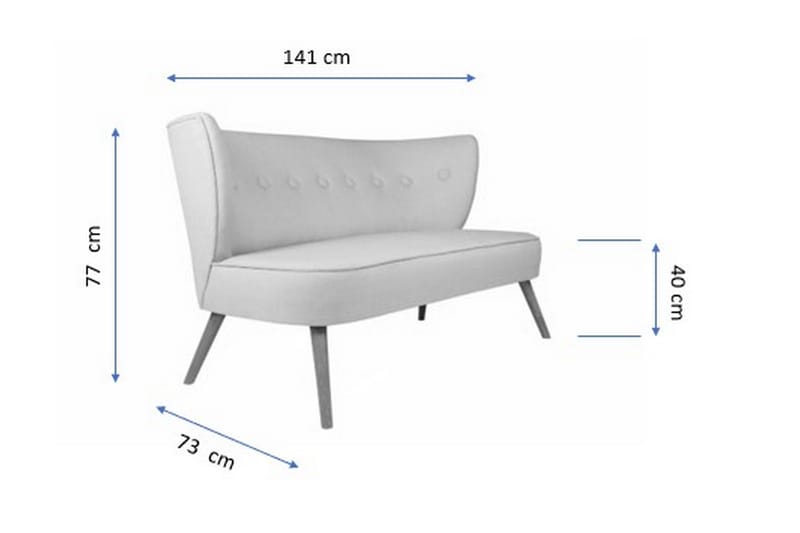 2-Sits Soffa Terriq - Beige - Möbler - Soffa - 2 sits soffa