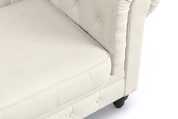 2-sits Soffa Chester Lyx - Beige Sammet - Möbler - Soffa - Chesterfield soffa