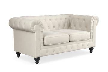 2-sits Soffa Chester Lyx - Beige Sammet - Möbler - Soffa - Chesterfield soffa