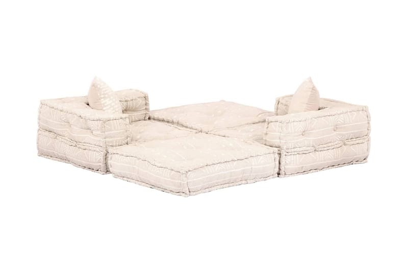 Modulpuff 2-sits beige tyg - Beige - Möbler - Soffa - 2 sits soffa