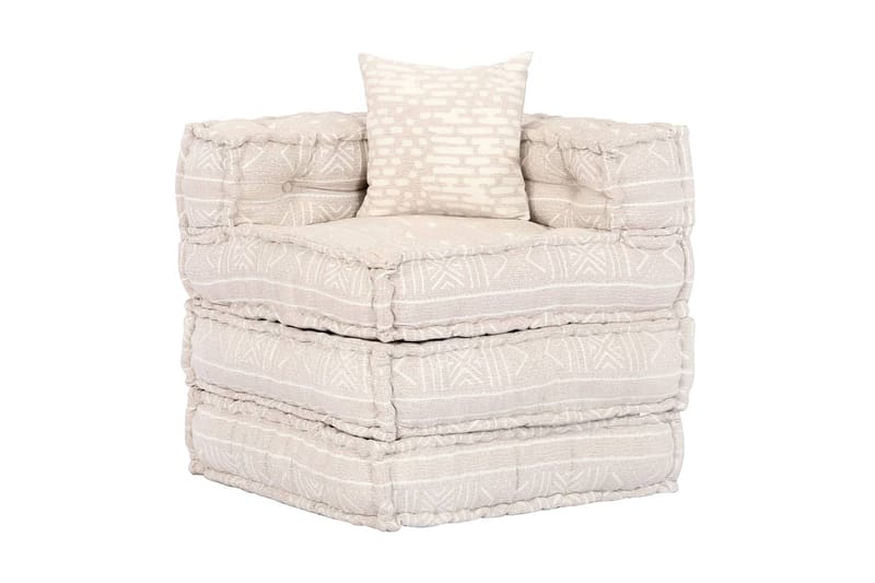 Modulpuff 2-sits beige tyg - Beige - Möbler - Soffa - 2 sits soffa