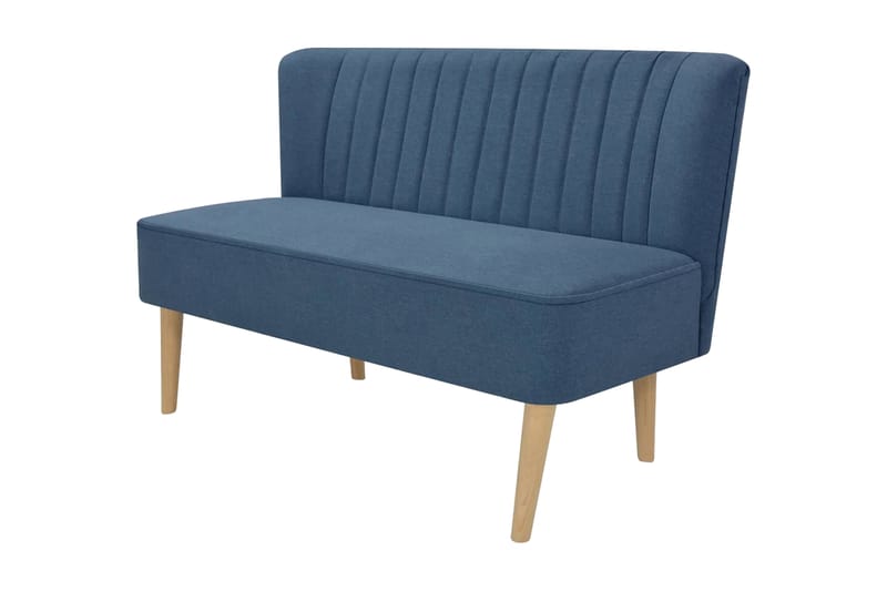 Soffa 117x55,5x77 cm tyg blå - Blå - 2 sits soffa