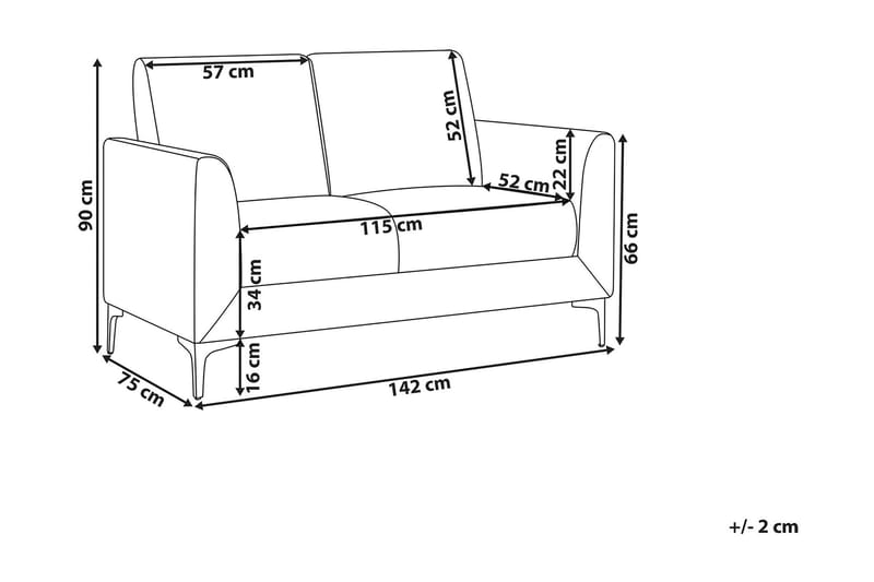 Soffa 2-4 Sits Fenes - Blå - Möbler - Soffa - 2 sits soffa