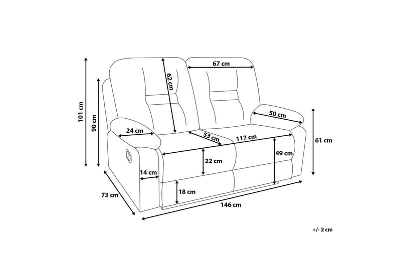 Soffa 2 Sits Bergen - Brun - Möbler - Soffa - 2 sits soffa