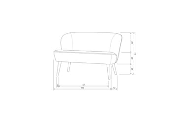 Soffa Asra 2-sits - Lila - Möbler - Soffa - 2 sits soffa