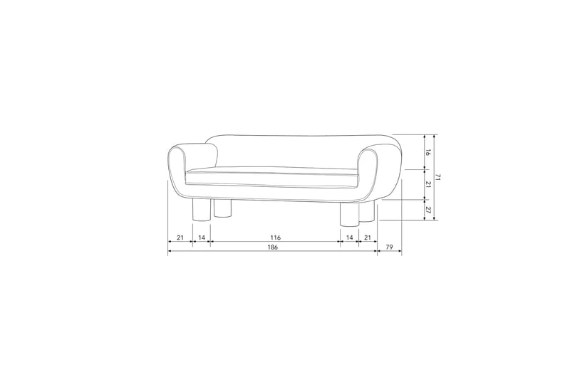 Soffa Sajida 2-sits - Natural - Möbler - Soffa - 2 sits soffa