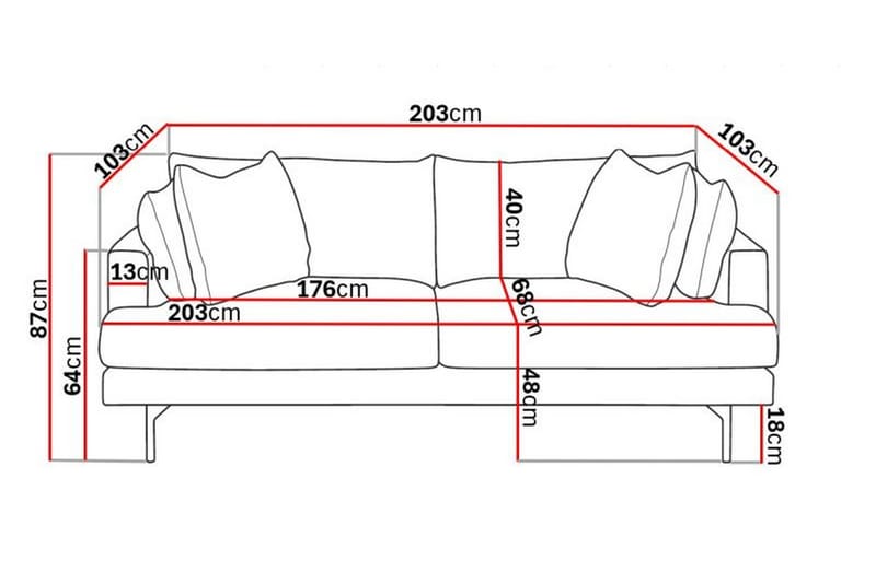 3-sits Soffa Armunia - Beige - Möbler - Soffa - 3 sits soffa