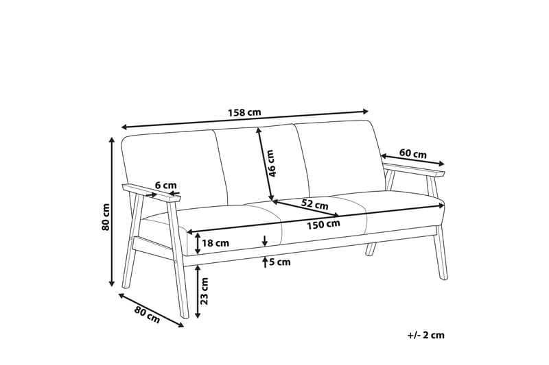 3-sits Soffa Atterup - Grå - Möbler - Soffa - 3 sits soffa