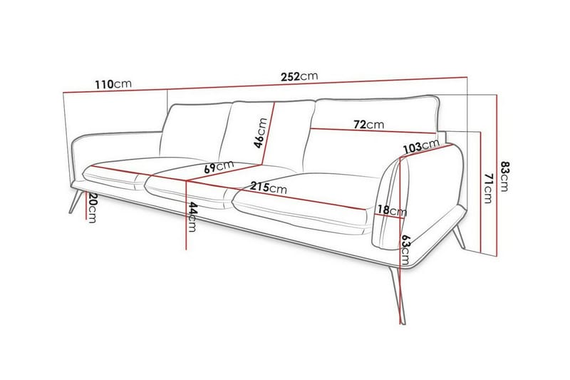 3-sits Soffa Graystone - Möbler - Soffa - 3 sits soffa