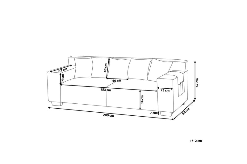 3-sits Soffa Lingome - Ljusgrå - Möbler - Soffa - 3 sits soffa