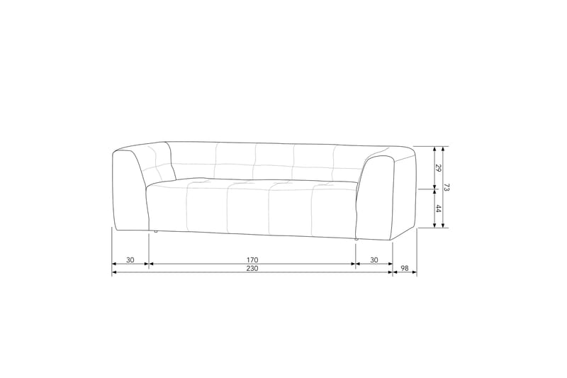 3-sits Soffa Oryol - Mörkgrå - Möbler - Soffa - 3 sits soffa