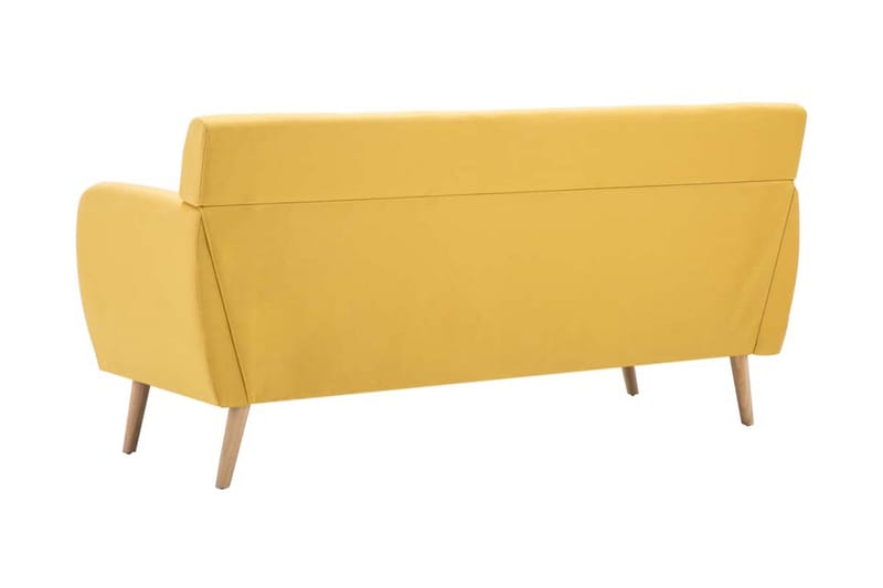 3-sitssoffa med tygklädsel 172x70x82 cm gul - Gul - Möbler - Soffa - 3 sits soffa