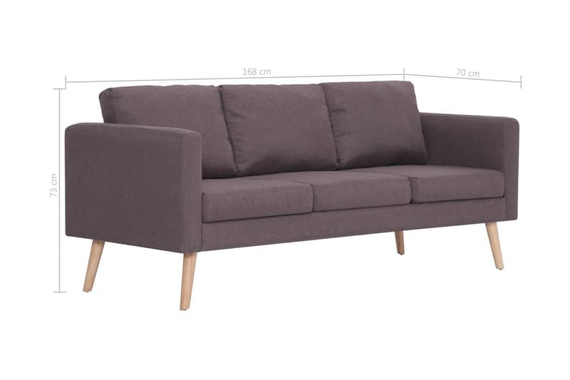 3-sitssoffa tyg taupe - Brun - Möbler - Soffa - 3 sits soffa