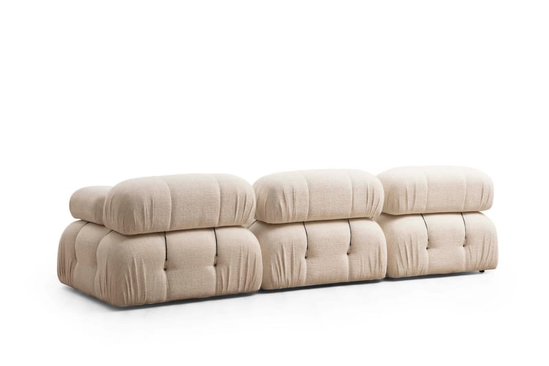 Bubblig Soffa 3-sits Belgin - Ljusbeige - Möbler - Soffa - 3 sits soffa