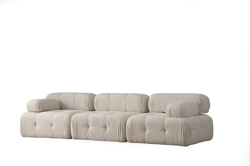 Bubblig Soffa 3-sits Belgin - Ljusbeige - Möbler - Soffa - 3 sits soffa