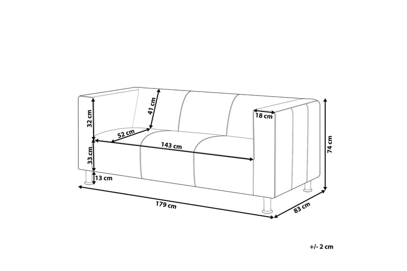 Soffa 3 Sits Floro - Svart - Möbler - Soffa - 3 sits soffa