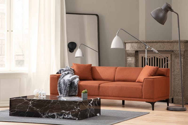 Soffa 3-sits Smithton - Orange - Möbler - Soffa - 3 sits soffa