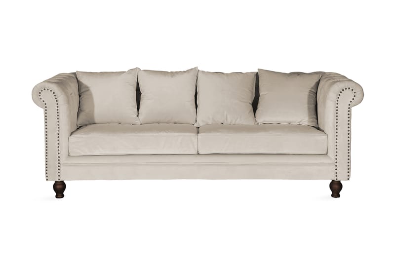 Velvet Sammetssoffa 3-sits - Beige - Möbler - Soffa - 3 sits soffa