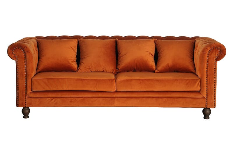 Velvet Sammetssoffa 3-sits - Orange - Möbler - Soffa - 3 sits soffa