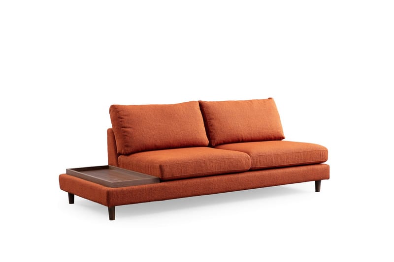 4-sits Soffa med Divan Brigid - Orange - Möbler - Soffa - Divansoffa & schäslongsoffa - 4 sits soffa med divan