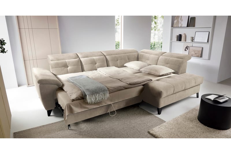 5-sits Soffa med Schäslong Inferne - Beige - Möbler - Soffa - Divansoffa & schäslongsoffa