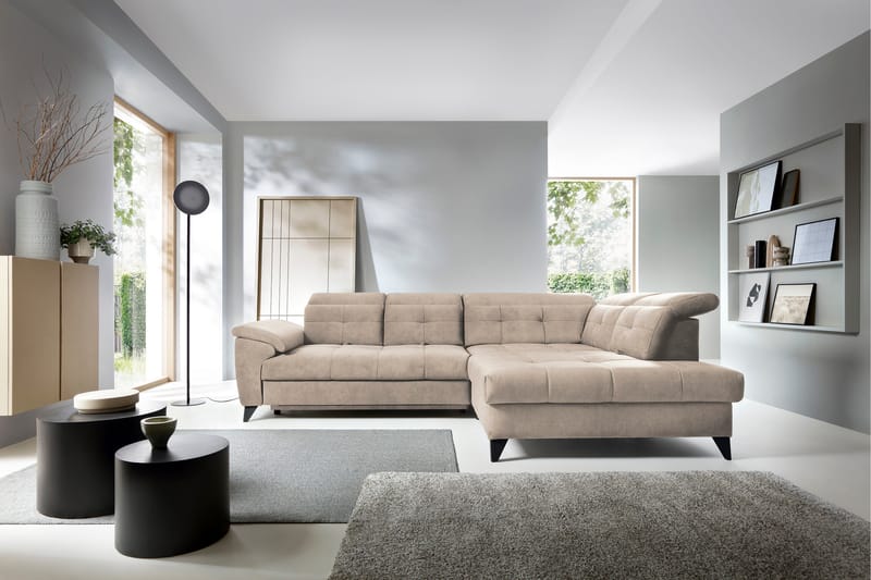 5-sits Soffa med Schäslong Inferne - Beige - Möbler - Soffa - Divansoffa & schäslongsoffa