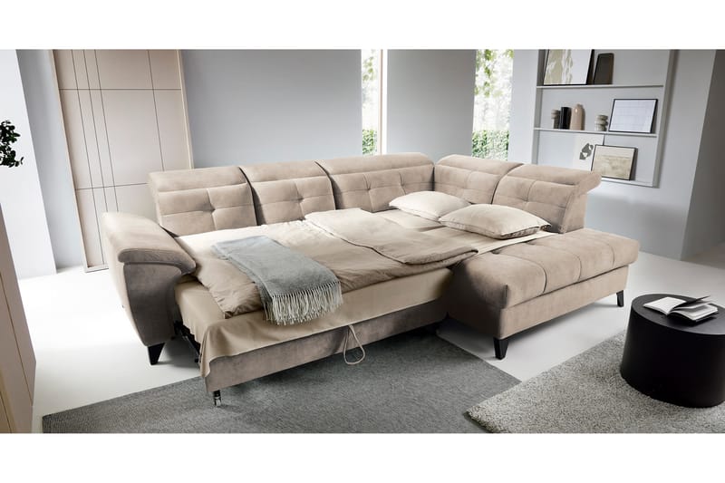 5-sits Soffa med Schäslong Inferne - Beige - Möbler - Soffa - Divansoffa & schäslongsoffa