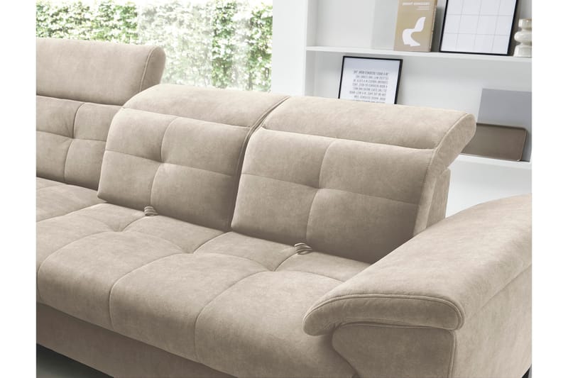 5-sits Soffa med Schäslong Inferne - Beige - Möbler - Soffa - Divansoffa & schäslongsoffa