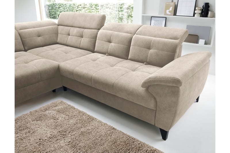 5-sits Soffa med Schäslong Inferne - Beige - Möbler - Soffa - Divansoffa & schäslongsoffa