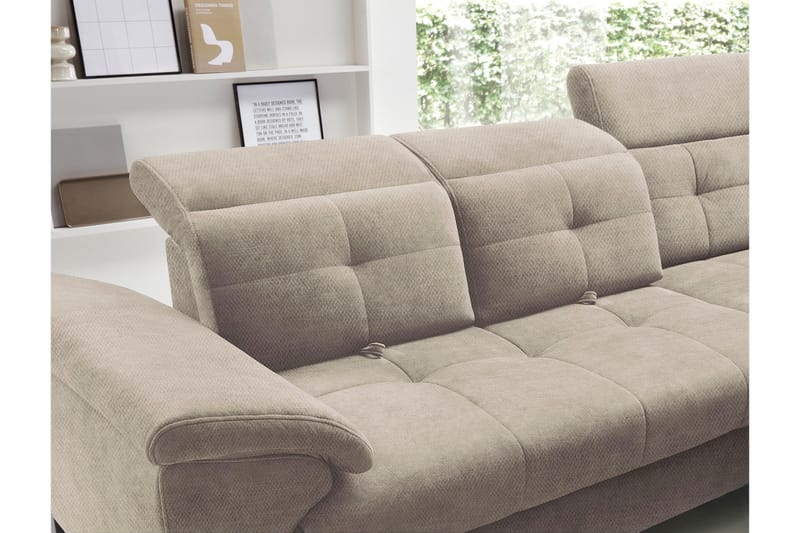 5-sits Soffa med Schäslong Inferne - Beige - Möbler - Soffa - Divansoffa & schäslongsoffa