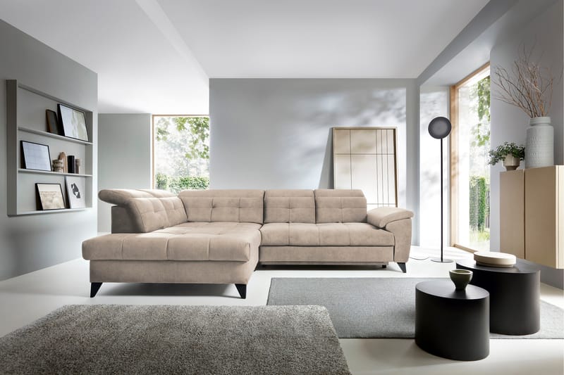 5-sits Soffa med Schäslong Inferne - Beige - Möbler - Soffa - Divansoffa & schäslongsoffa