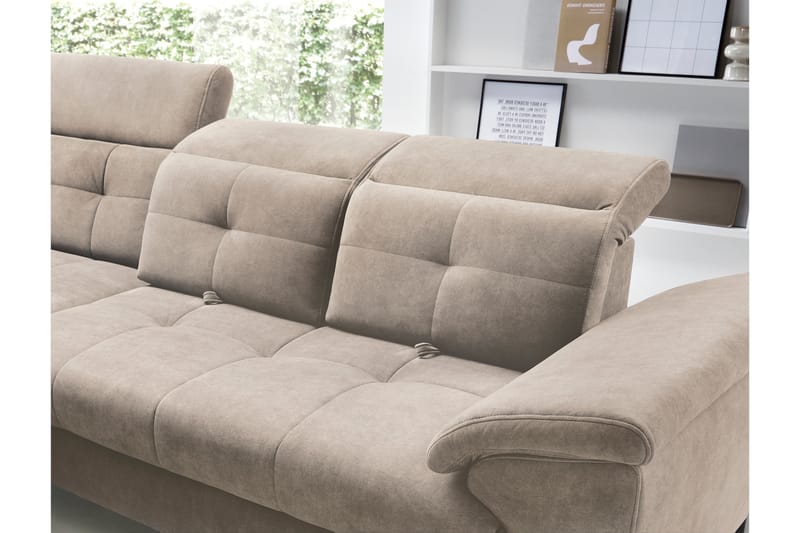 5-sits Soffa med Schäslong Inferne - Beige - Möbler - Soffa - Divansoffa & schäslongsoffa