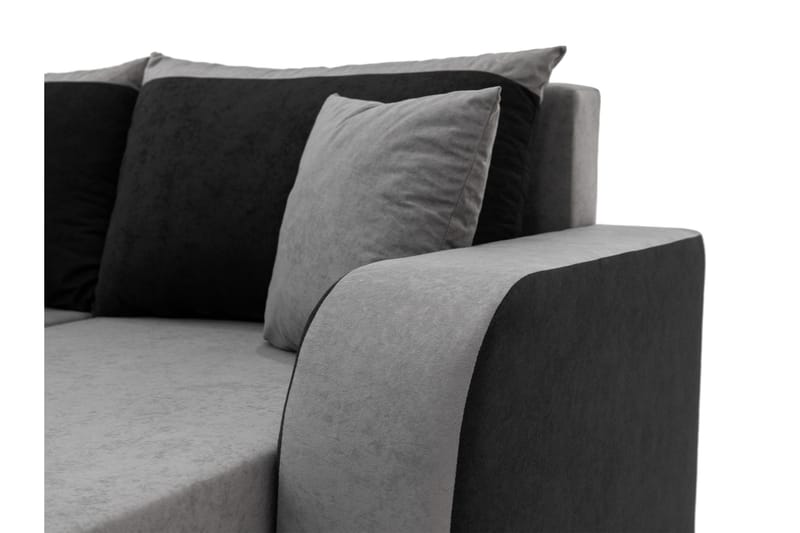 Alvared Soffa Dubbeldivan 4-sits - Svart - Möbler - Soffa - U-soffa