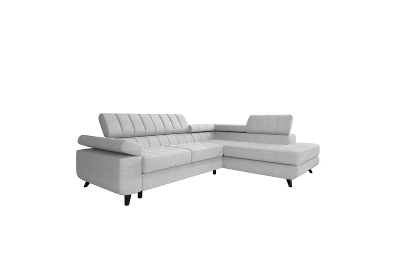 Amshyttan Soffa med Schäslong 3-sits - Ljusgrå - Möbler - Soffa - Divansoffa & schäslongsoffa - 3 sits soffa med divan