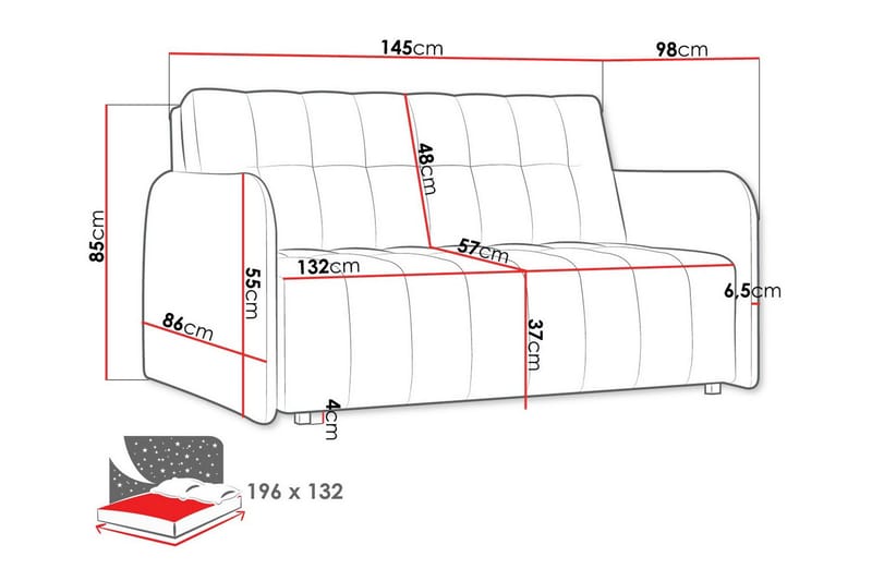 2-sits Bäddsoffa Denegal - Möbler - Soffa - Bäddsoffa - 2 sits bäddsoffa