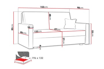 2-sits Bäddsoffa Denegal - Möbler - Soffa - Bäddsoffa - 2 sits bäddsoffa