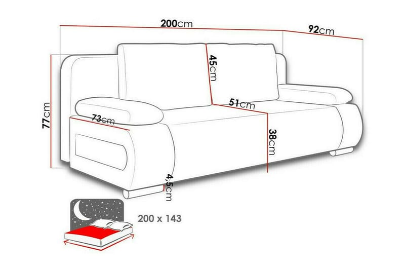 2-sits Bäddsoffa Kintore - Möbler - Soffa - Bäddsoffa - 2 sits bäddsoffa