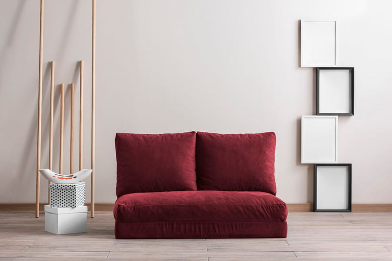 Bäddsoffa Florentine 2-sits 120x185 - Maroon - Möbler - Soffa - Bäddsoffa - 2 sits bäddsoffa