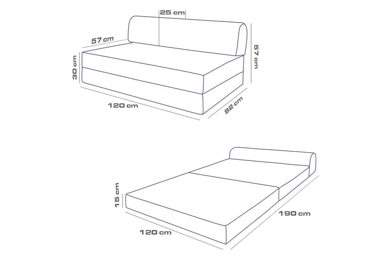 2-sits Bäddsoffa Magia - Antracit - Möbler - Soffa - Bäddsoffa - 2 sits bäddsoffa