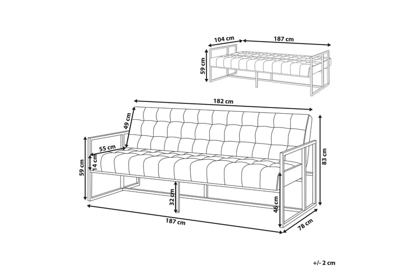 3-sits Bäddsoffa Marstalla - Sammet/Rosa - Möbler - Soffa - Bäddsoffa - 3 sits bäddsoffa