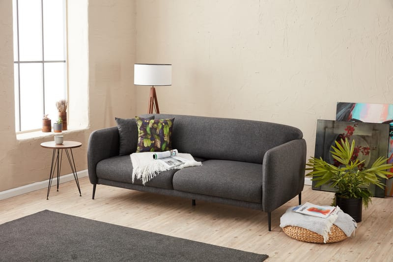 Bäddsoffa 3-sits Genna 180x90 cm - Antracit - Möbler - Soffa - Bäddsoffa - 3 sits bäddsoffa