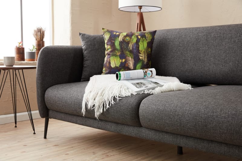 Bäddsoffa 3-sits Genna 180x90 cm - Antracit - Möbler - Soffa - Bäddsoffa - 3 sits bäddsoffa